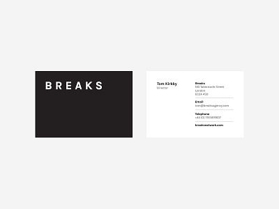 Breaks Business Cards black business cards card design networking white