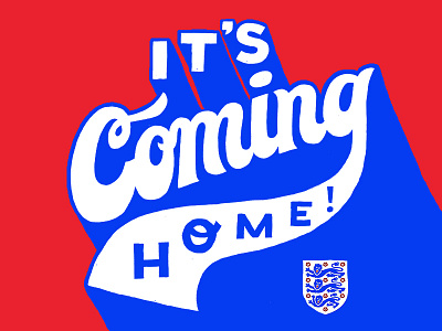 It's coming home! cup football hand lettering illustration lettering sport world