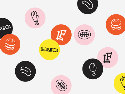 Luckyfox branding design food illustration lettering restaurant