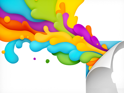 Splash 60s avatar colors illustration liquid psychedelic rainbow splash