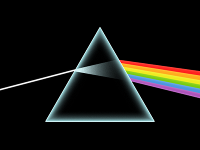 Dark Side Of The Moon (Cover) black cover dark side of the moon light music pink floyd prism rainbow record triangle