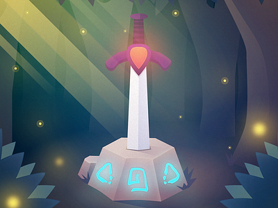 Light Study in Sketch forest illustration light sketch sketchapp study sword