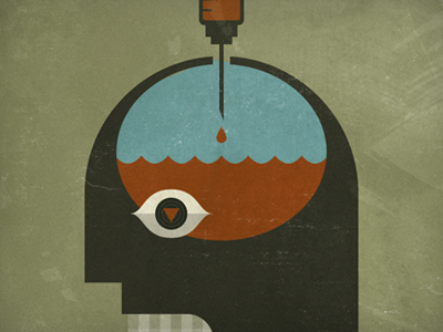 Anxiety anxiety concept editorial experiment eye head illustration minimal needle problems teeth