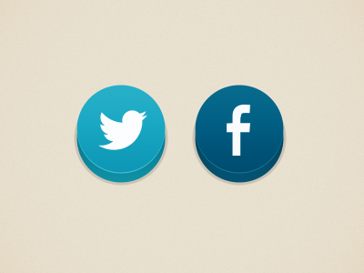Social Buttons blue buttons facebook social twitter volume