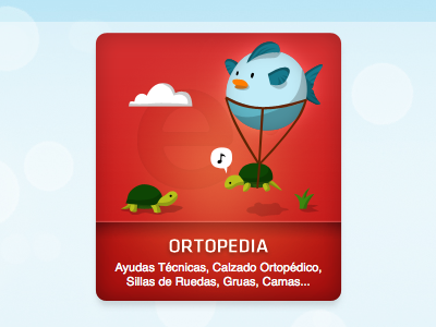 Pharmacy Red fish illustration red turtle