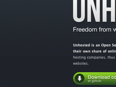 It's coming... dark download green unhosted website