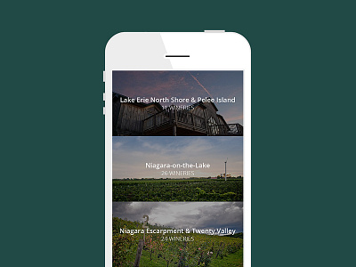 GrapeTrail - Wine Regions flat ui ios app iphone app minimal wine tour app