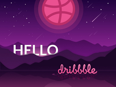 Hello Dribbble! branding design first shot hello dribble illustration