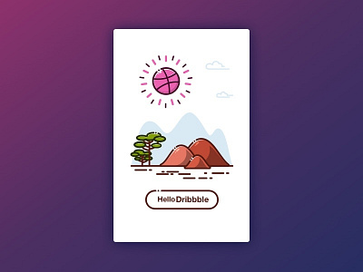 Another "hellodribbble" design hello dribble illustration