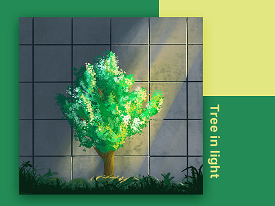 A tree in light art design illustration tree