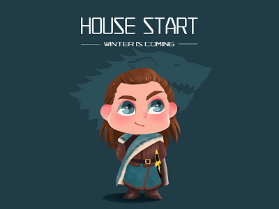 Arya Stark art arya design game of thrones girl illustration