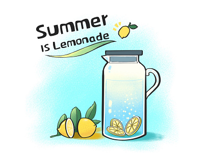 Summer is lemonade! art cool design illustration summer