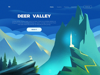 DEER VALLEY art illustration ui