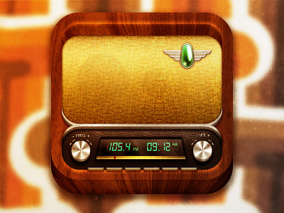 Radio Shot Rebound app classic design icon jammin photoshop radio retro