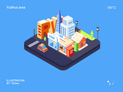 City Illustrations illustration ui