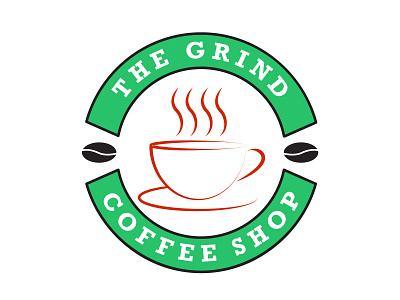 Logo Challenge #2 | The Grind Coffee Shop branding clean design flat icon identity illustration illustrator lettering logo type typography vector