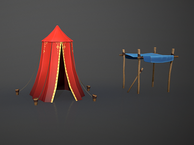 Tent Stylized game-ready 3d 3d artist game art game design modeling stylized substance tent