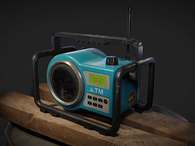 Portable radio game-ready asset