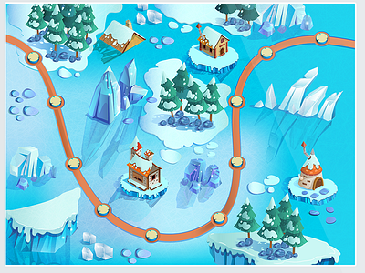 Map level concept cartoon concept design game design illustration ios ipad map