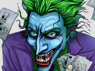 Joker Character batman comic digital joker style