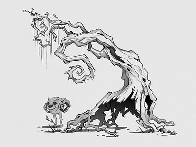 Inktober shots 2017 cartoon design illustration ink inktober tree