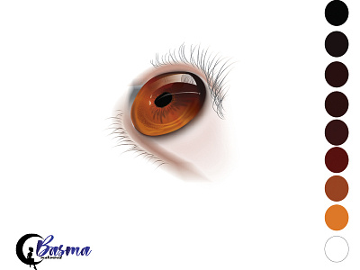 A hazel eyes illustration