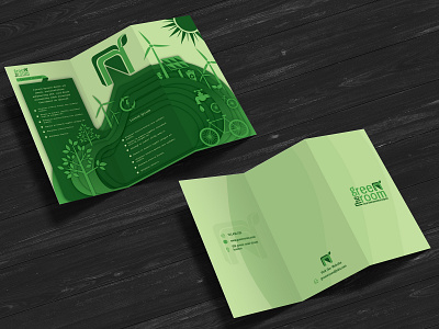 Green Room Tri-Fold Brochure branding graphic design illustration logo logo design vector