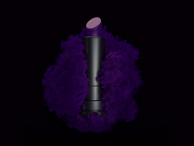 pro6 3d 3d art advertising c4d cinema4d cosmetics design graphic design lipstick octane package design packaging product product design purple smoke