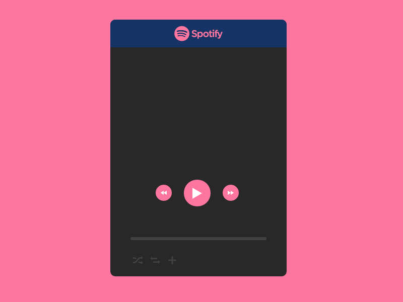 Spotify Widget Concept adele codepen interface motion music music player play shuffle spotify ui ux widget