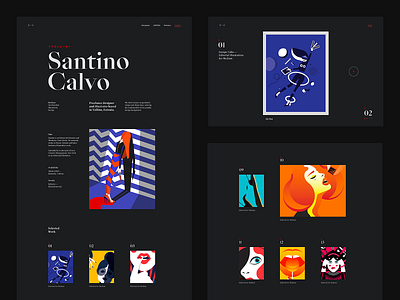 Santino Calvo — 02 illustration portfolio type ui web website