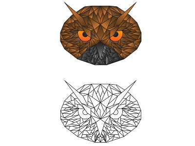 Geometric Owl design geometric animals geometric illustration owl owl illustration