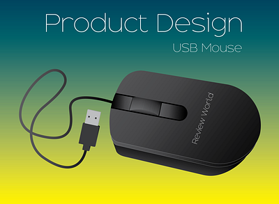 3D USB mouse design in illustrator. 3d branding design illustration illustrator illustrator tutorial mouse product vector