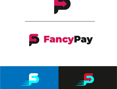 fancy pay alphabet f f logo letter p p logo