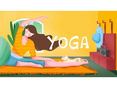 yoga～ design illustration