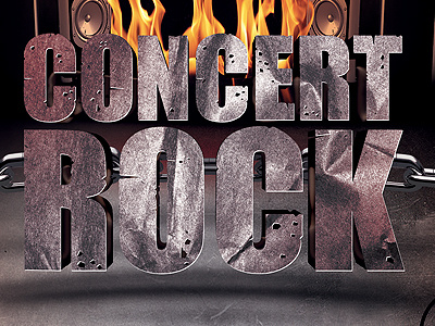 Rock Concert Flyer concert flyer event flame grunge rock rock flyer