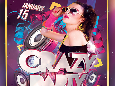 Crazy Party Flyer Template