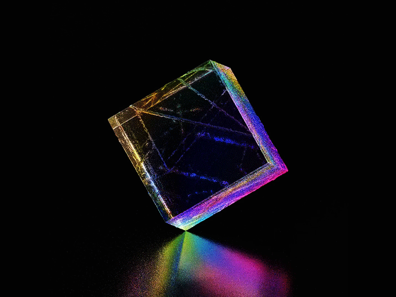 CUBE 3d animation cube glass render