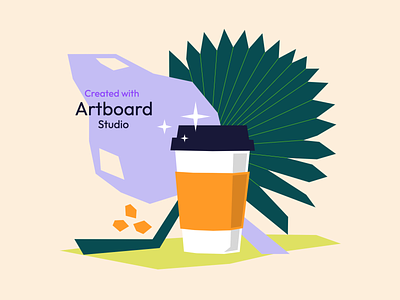 ☕️ Coffee and Artboard Studio this is all you need 😍😍😍 design tool graphic design illustration tool vector