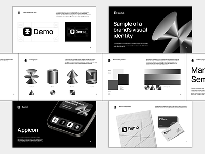 Demo Branding Guideline Template brand book branding branding guideline design graphic guideline identity logos mockup template