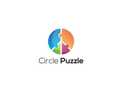 Puzzle Fun Logo branding colorful cute art cute logo unity universe