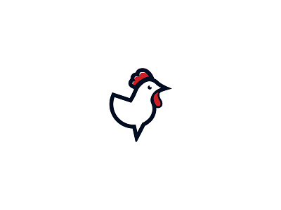 Chicken Chat animal branding chat logo chicken logo cute logo logo restaurant