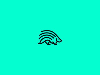 Porcupine Line Art Logo