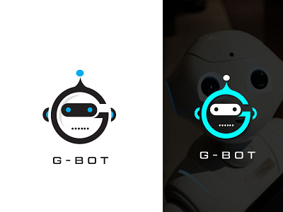 G Letter Bot Logo bold bot logo branding g letter logo g word logo logo robot logo robotics robots vector