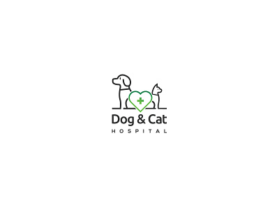 Dog & Cat Hospital Logo branding creative logo cute logo logo vector