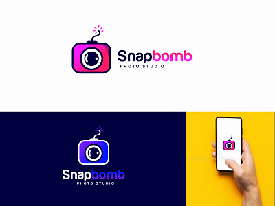 Snapbomb Logo Design Project bomb logo branding camera bomb logo camera logo creative logo logo photo apps logo photoapplogo snap logo