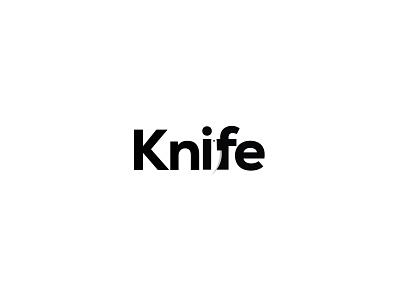 Knife Negetive space logo design Project