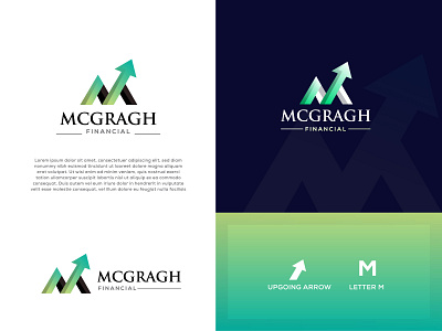 Mcgrah Financial Logo Design branding creative logo financial logo logo m financial logo m logo m word logo vector