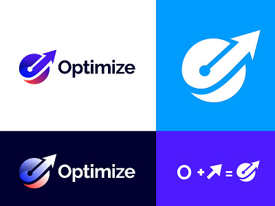 Optimize Logo Project branding creative logo logo o arrow logo o web hosting logo o word logo optimize logo web hosting logo