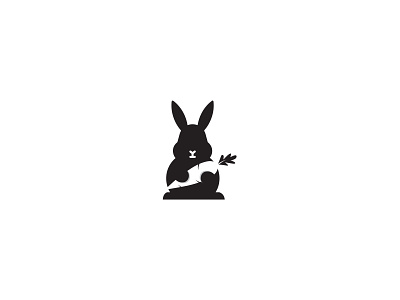 Rabbit Loves Carrot branding carrot rabbit logo carrot food logo carrot logo carrot negative space logo creative logo logo rabbit carrot logo rabbit creative logo rabbit logo rabbit loves carrot rabbit negative space logo