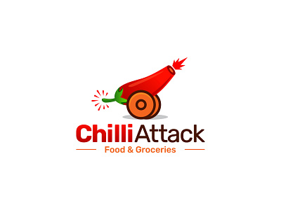 Chilli Attack Logo Project animal branding chillicreativelogo chillilogo creative logo cute logo design illustration logo spice creative logo ui ux vector vegetable logo